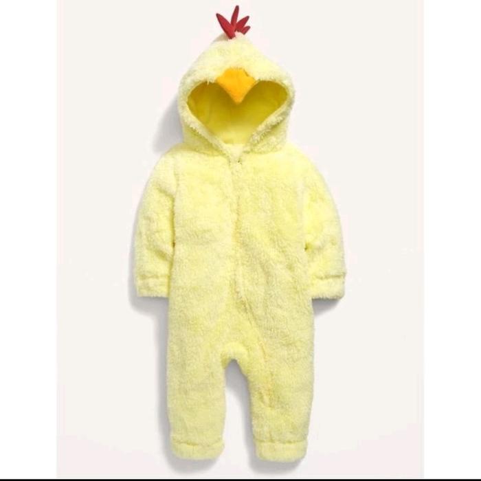bulu fur jumpsuit jumper romper bayi anak laki laki unisex ayam kostum