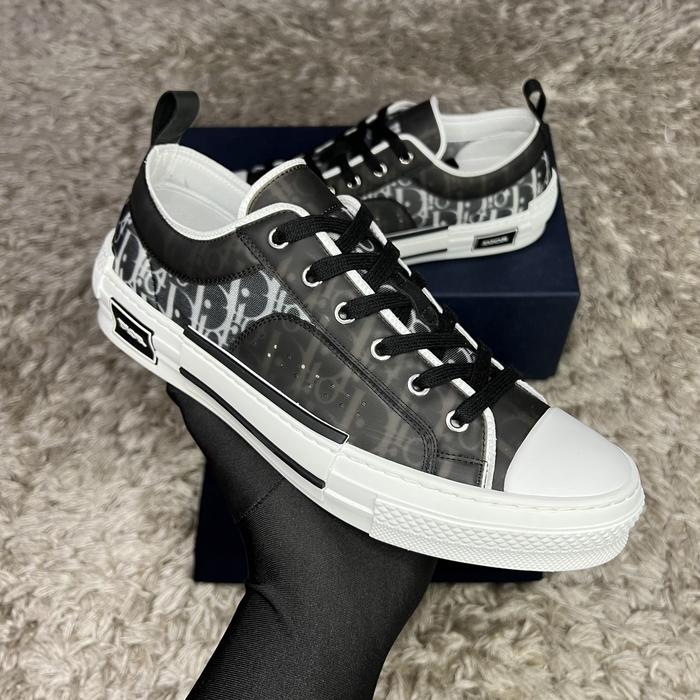 SIZE 43 DIOR OBLIQUE BLACK WHITE SNEAKERS 100% AUTHENTIC ORIGINAL