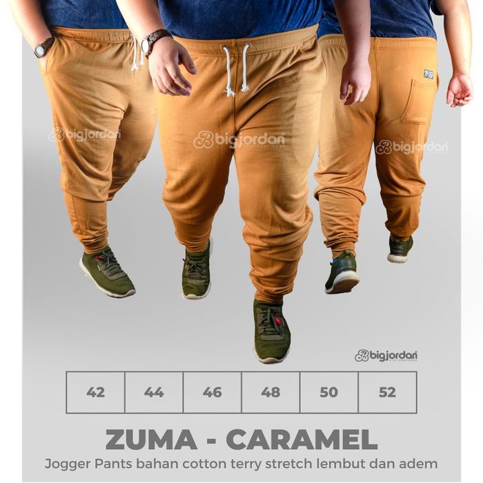 CARAMEL- celana jogger panjang original Big Jordan jumbo size 42-52
