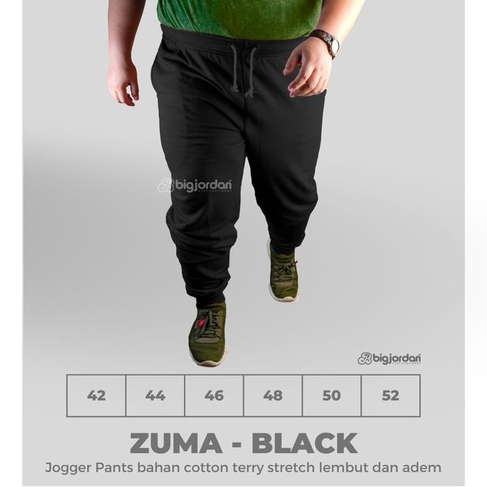 HITAM- celana jogger panjang original Big Jordan jumbo size 42-52