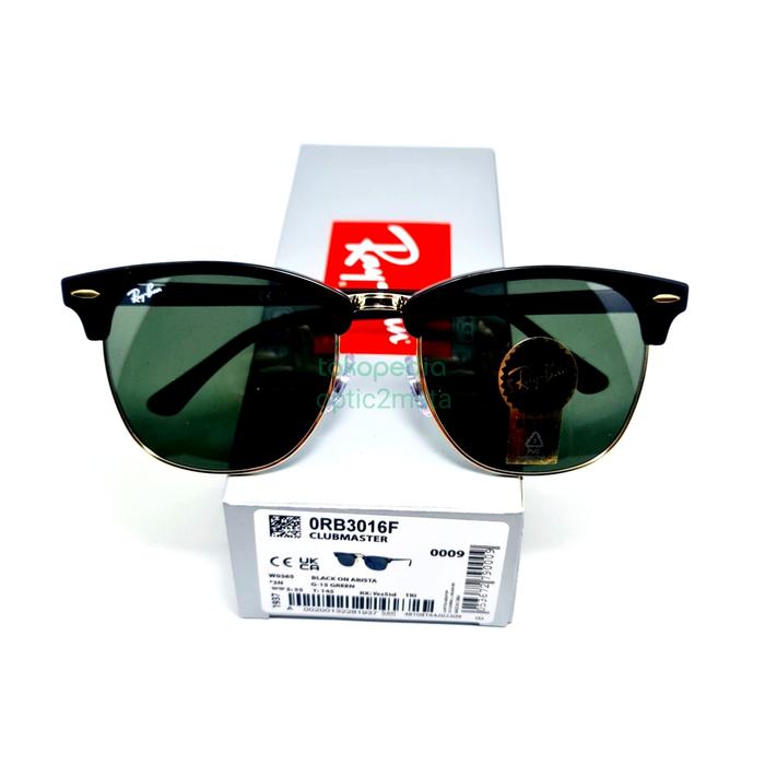 Sunglasses Kacamata Rayban Clubmaster RB3016F W0366 55-19-145 original