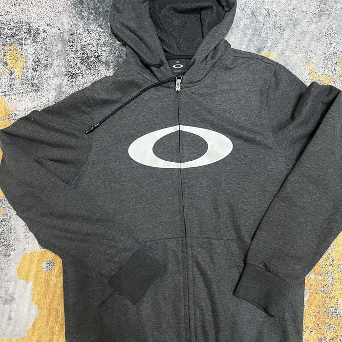 jaket hoodie pria oakLey original size s mulus