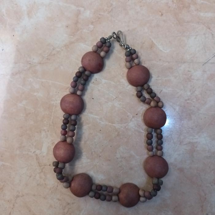 kalung wanita kalung kayu Etnik