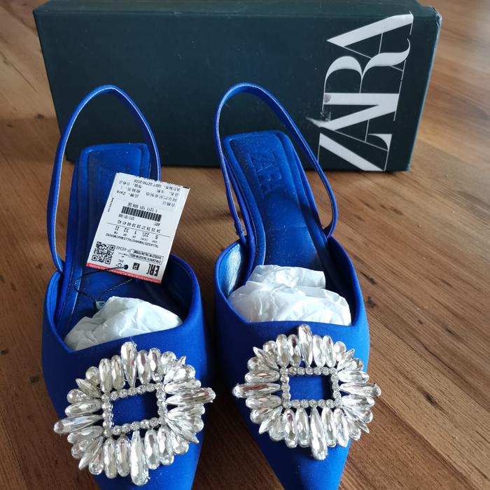Zara blue heels