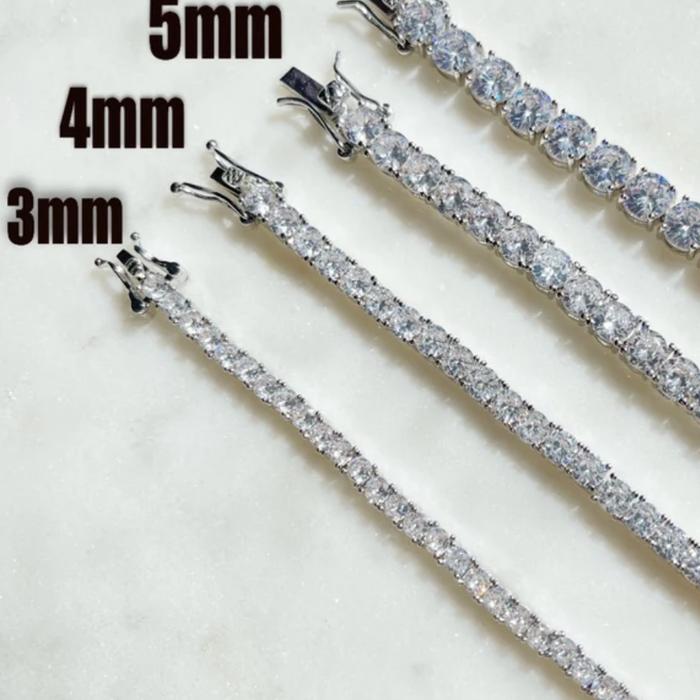 Gelang tennis bracelet 5mm/0,5 carat 20cm