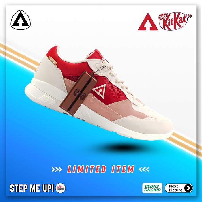 Aerostreet x Kitkat-Sepatu Sneakers Coklat Kit Kat Casual Pria Wanita
