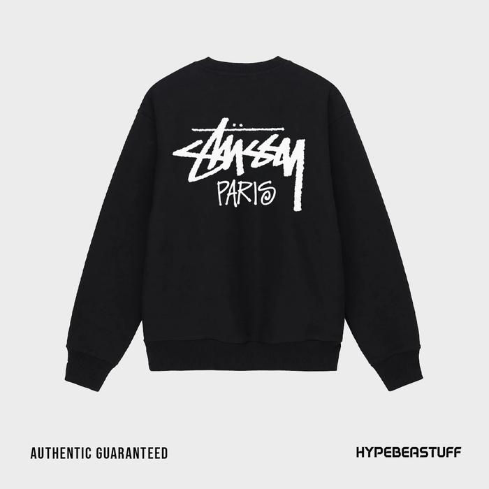 Stussy Black Stussy Paris Crewneck