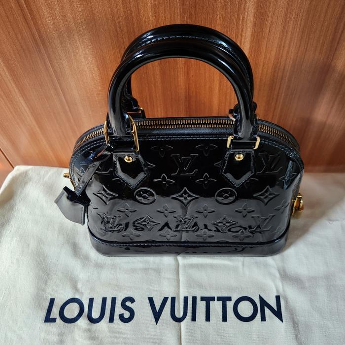 LV louis vuitton BB Alma Black Vernice