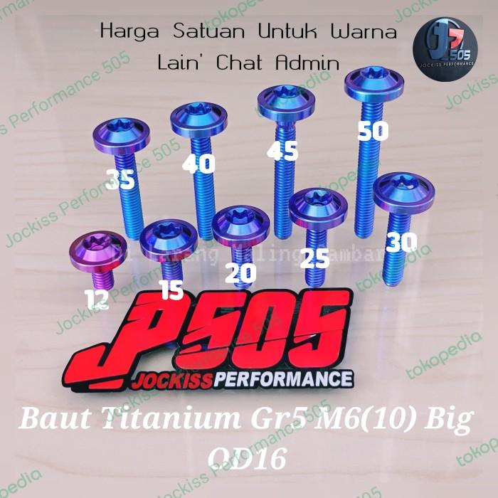 Baut Titanium Gr5 M6 MM (10) Big OD16/Baut 10