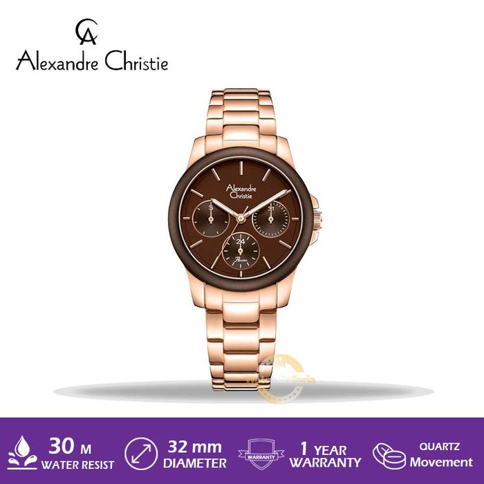 Jam Tangan Wanita Alexandre Christie AC 2A95 BF BRGDB Original