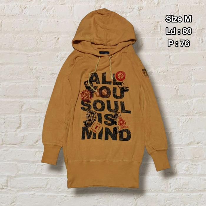 Hoodie Xaja Kuning Mustard Original Second Preloved