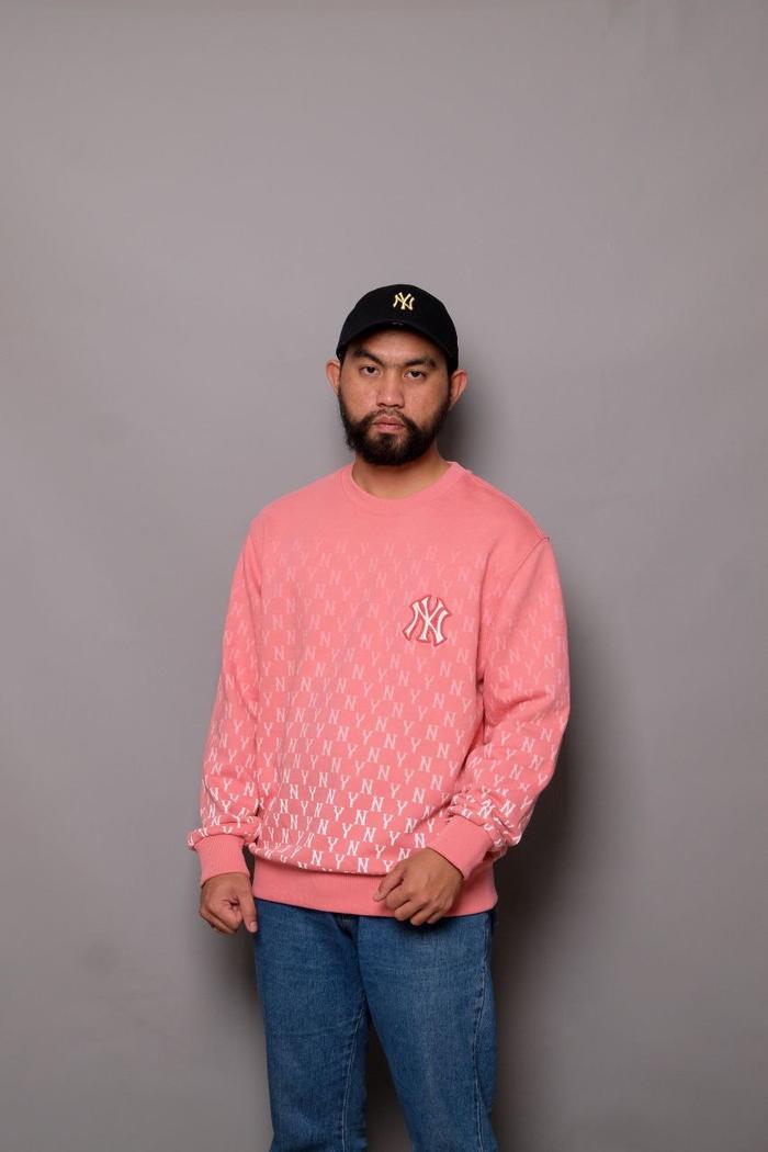 MLB NY Gradation Monogram Crewneck Orange