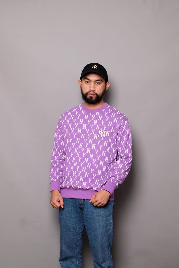MLB NY Monogram Crewneck Lilac