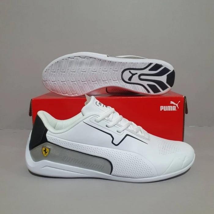 SEPATU PUMA SCUDERIA FERRARI DRIFT CAT 8 - WHITE BLACK