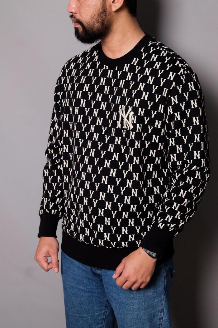 MLB NY Monogram Crewneck White