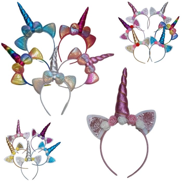 Bando UNICORN /Unicorn Pompom Headband /Flower Unicorn /Ribbon Unicorn