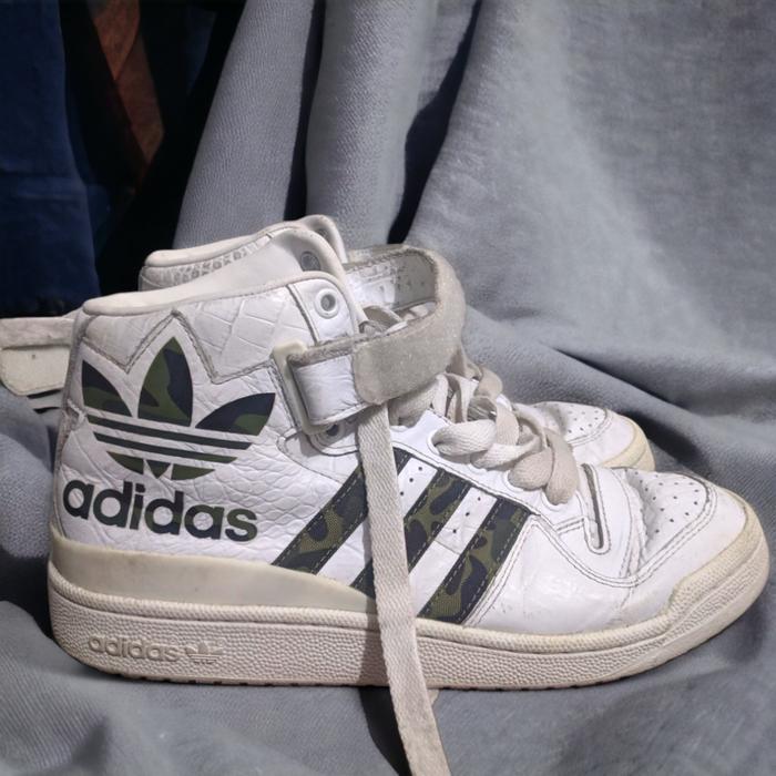 Sepatu adidas FORUM MID RS XL SPC sneakers White Camouflage Big Logo