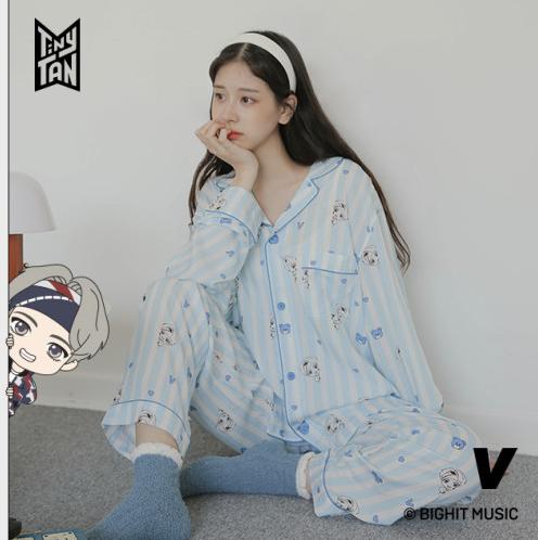 Tiny Tan piyama tinytan BTS peakaboo V size 2 baju tidur BTS original