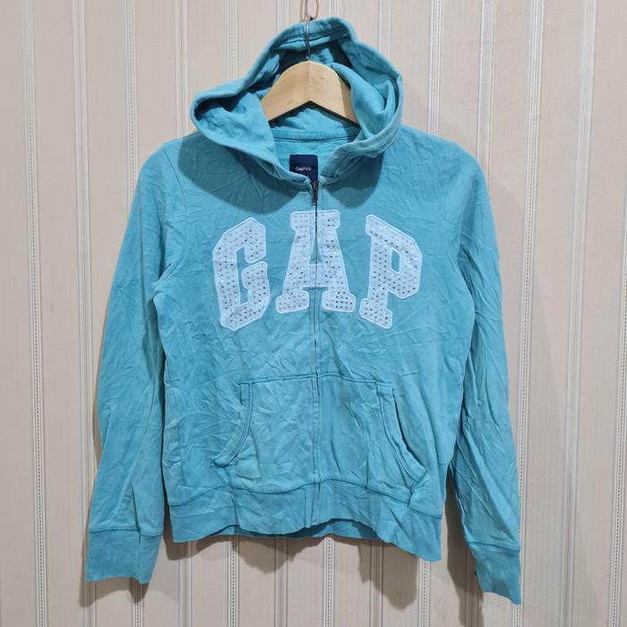 Zipper Hoodie GAP Size XL Sky Blue Second Branded