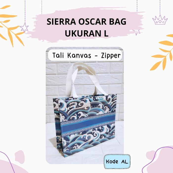 Sierra Oscar Bag Tas Jinjing Tote Bag ukuran M dan L tali kanvas