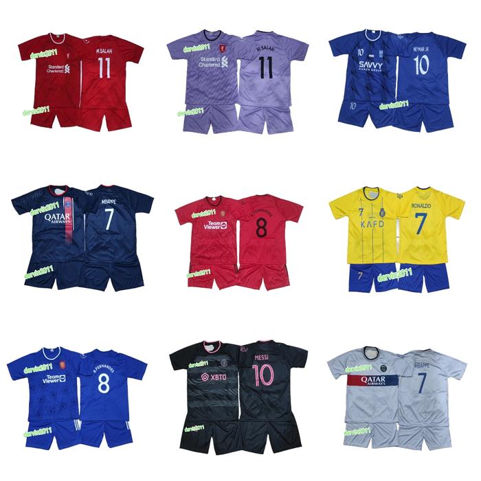 setelan baju bola anak/mu merah/mu abu/jersey musim terbaru