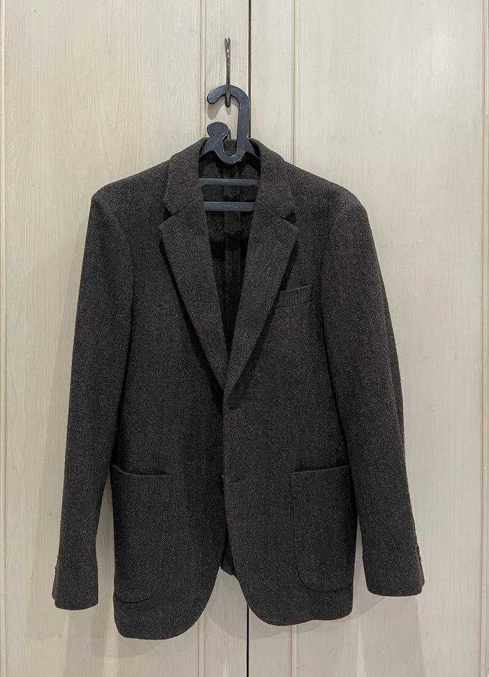 Uniqlo tweed jacket men size S (Tidak ada di Indo)