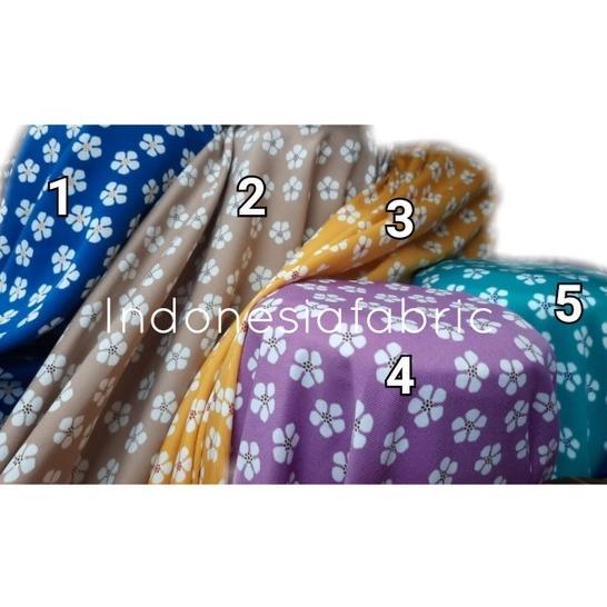 0.5 meter Kain bahan syakila shakila motif Shabby bunga