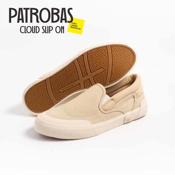 Sepatu Patrobas Cloud Slip On Beige Patrobas Slip On Selop Krem Cream