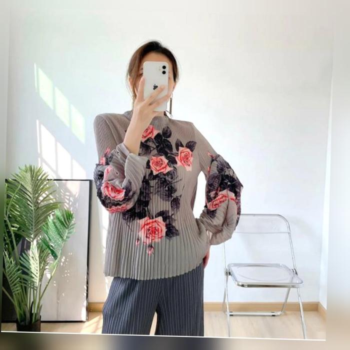 Blouse Wanita Import Blouse Bangkok Plisket import