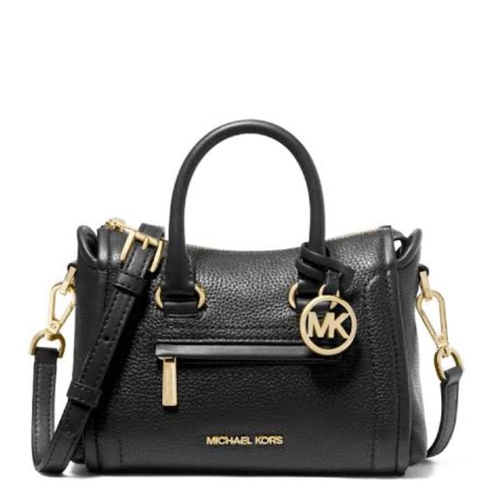 Tas Wanita Original MK Carine Extra Small Satchel Crossbody Bag Pebbled Leather