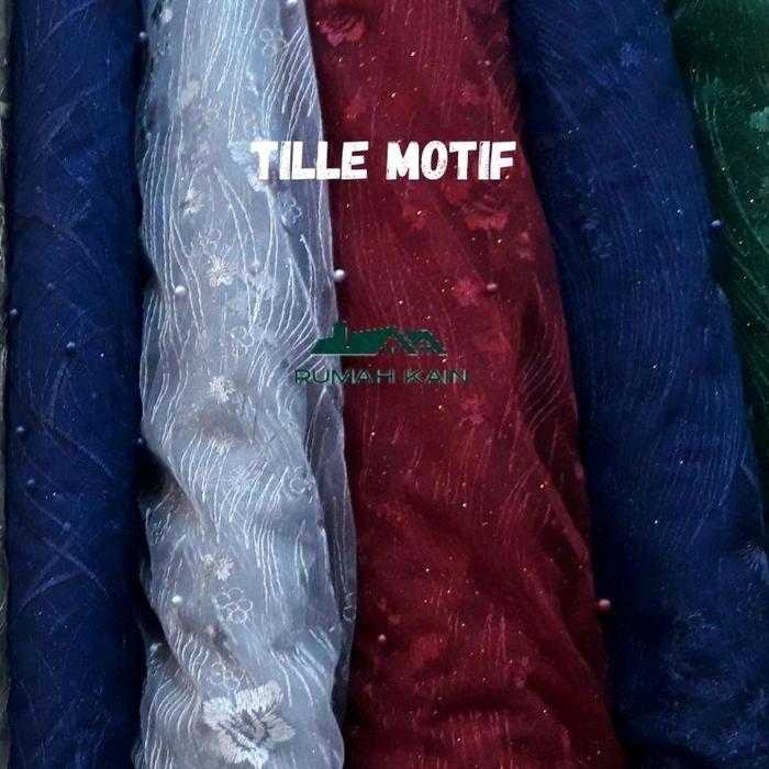 Tile Glitter Pearl/ Tille Glitter/ Kain Tile/ Tule/ Tile Mutiara