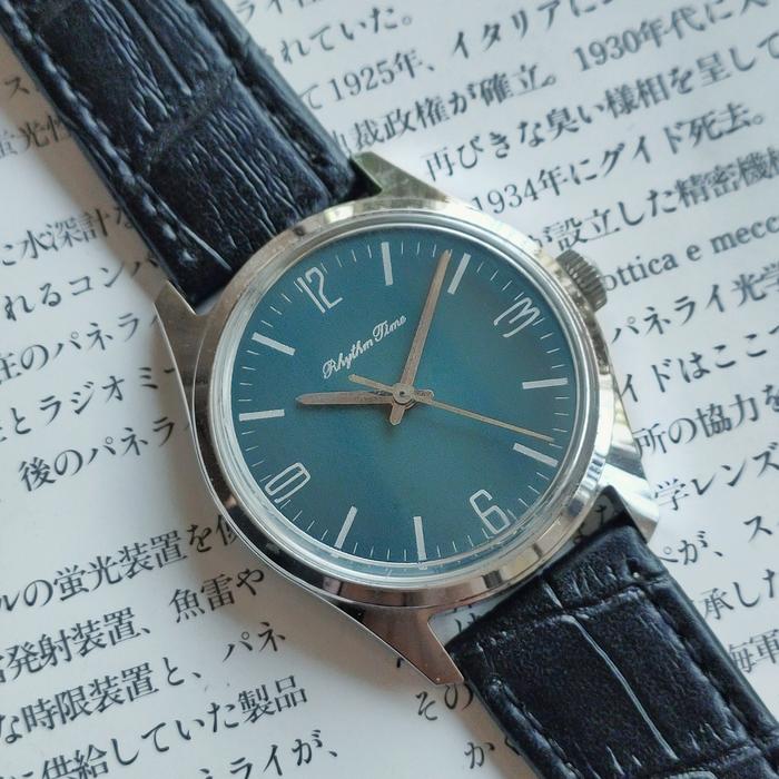 Vintage JDM Citizen Rhythm Time Green Teal dial Circa 1960s not Seiko