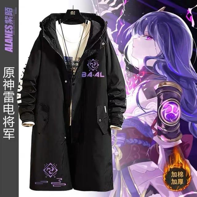 Jaket Hoodie Jubah Genshin Impact Raiden Shogun