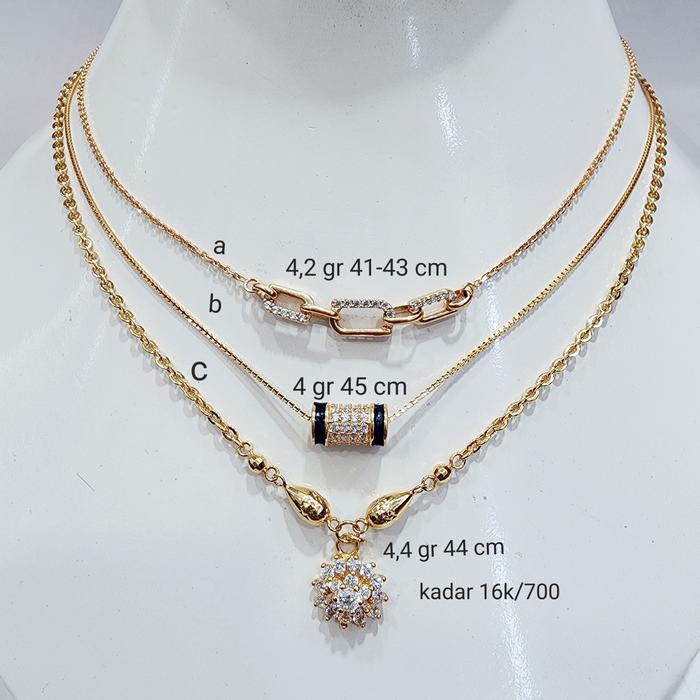 Kalung & Liontin Emas kadar 16/700k