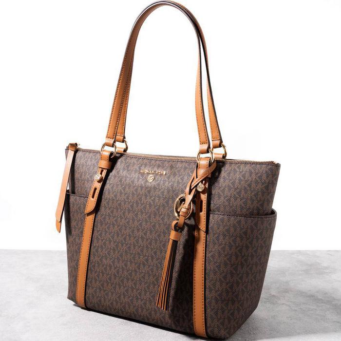 MICHAEL KORS Sullivan medium monogram tote bag Brown - Acorn
