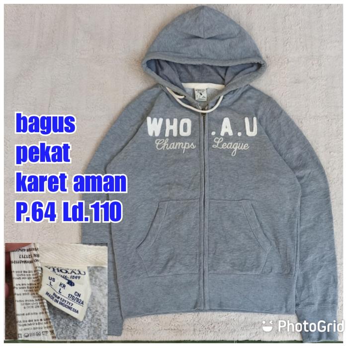 jaket who.au not abercrombie calif gray zip hoodie