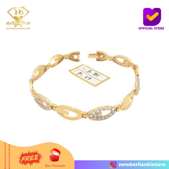 GMK930- gelang emas kuning perhiasan emas asli wanita 16K 700 70%