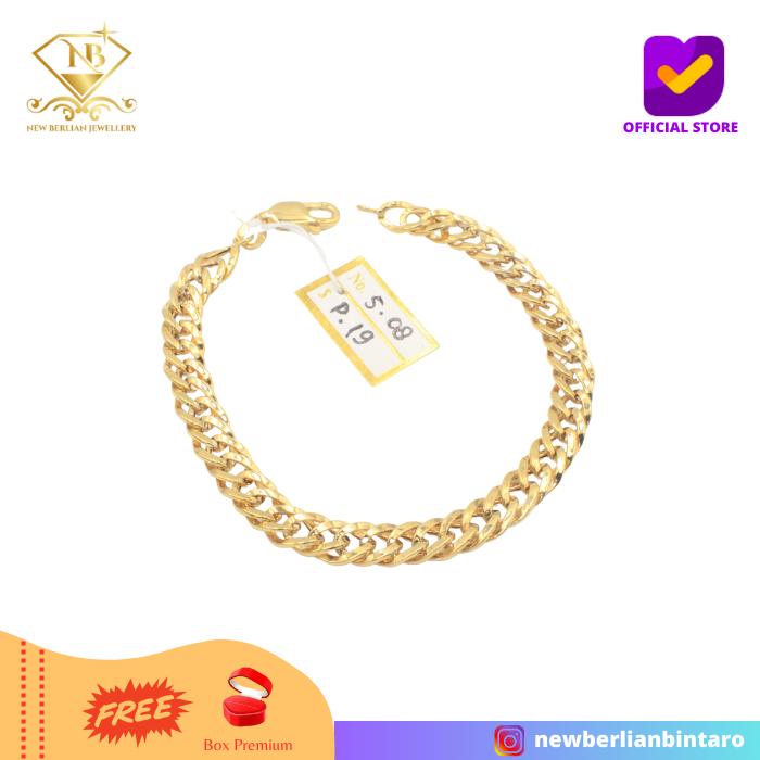 GMK508 - gelang emas kuning perhiasan emas asli wanita 16K 700 70%