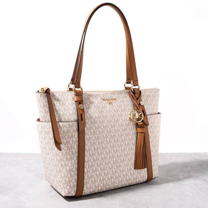 MICHAEL KORS Sullivan medium monogram tote bag Vanilla - Acorn