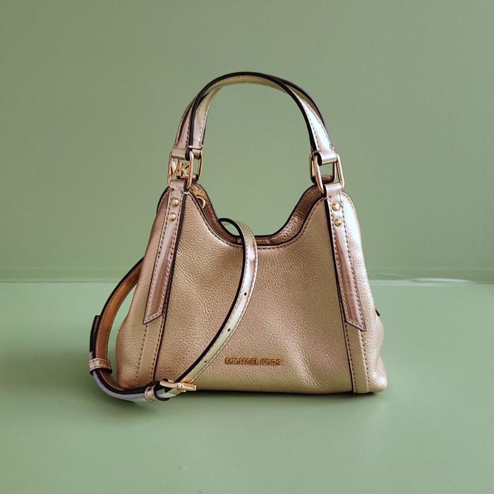 Tas Wanita Original MK Arlo Small Crossbody Bag Gold/Black/Buff/Pink