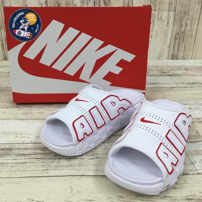 Nike Air More Uptempo Slide "White/University Red/White" Original BNIB