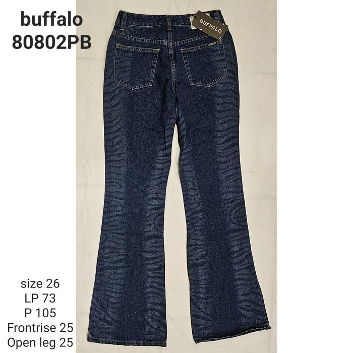 celana jeans biru denim wanita bootcut buffalo cutbry obral murah