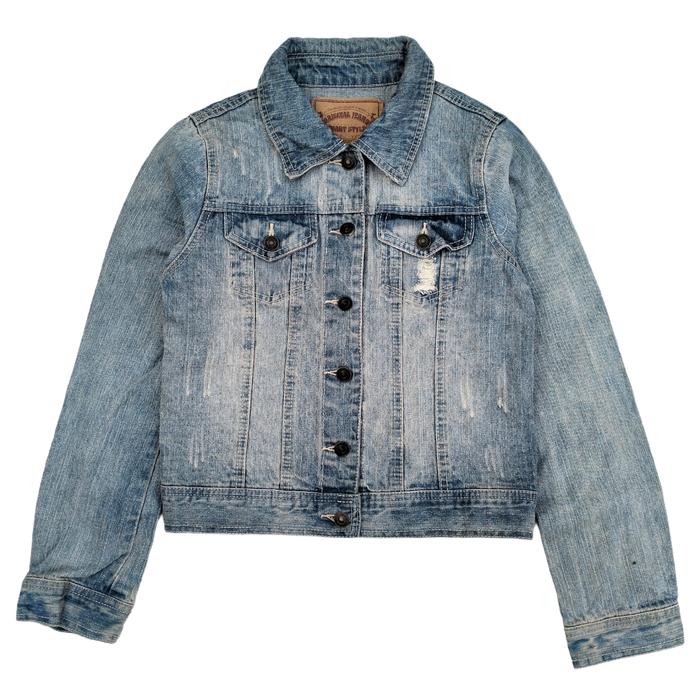 jaket denim wanita jeans colza ripped jacket
