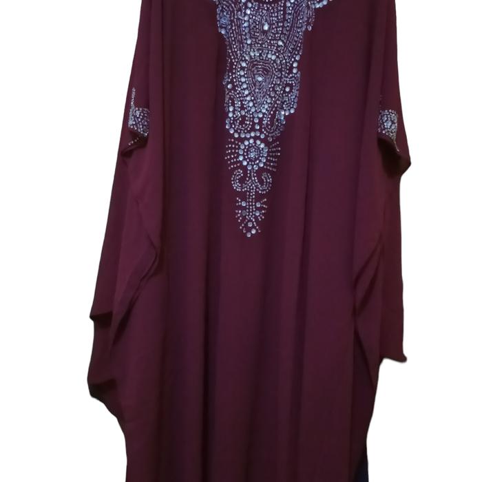 preloved kaftan bahan ceruty + dalaman gamis jersey
