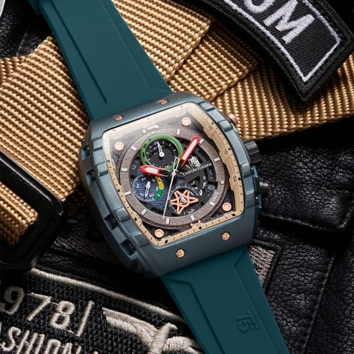 Jam Tangan Pria Original Chronograph T5 H 3905G Green