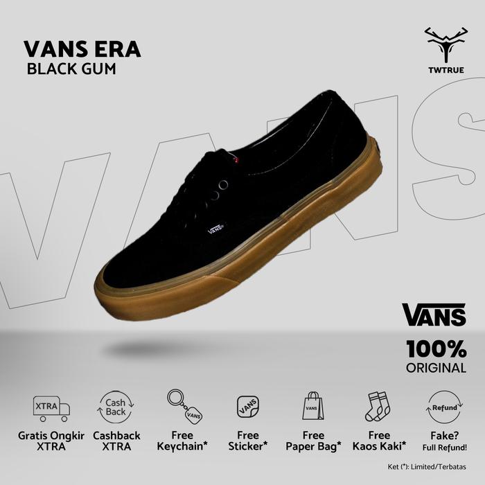 Vans Original | Vans Era Black Gum | Sepatu Vans Original | Vans Ori