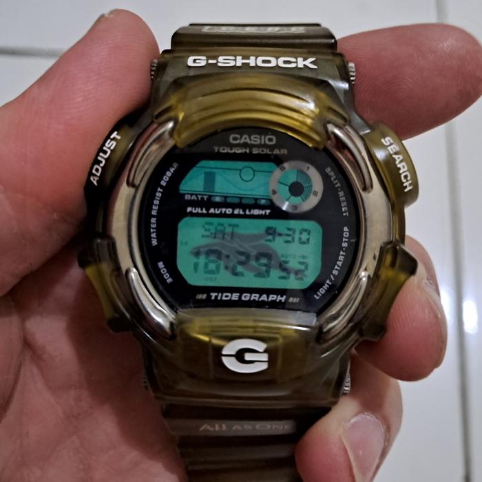 gshock vintage dw-9700k back case titanium original gulfman original