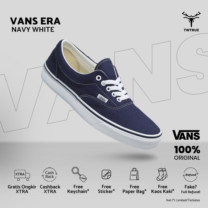 Vans Original | Vans Era Navy White | Sepatu Vans Original | Vans