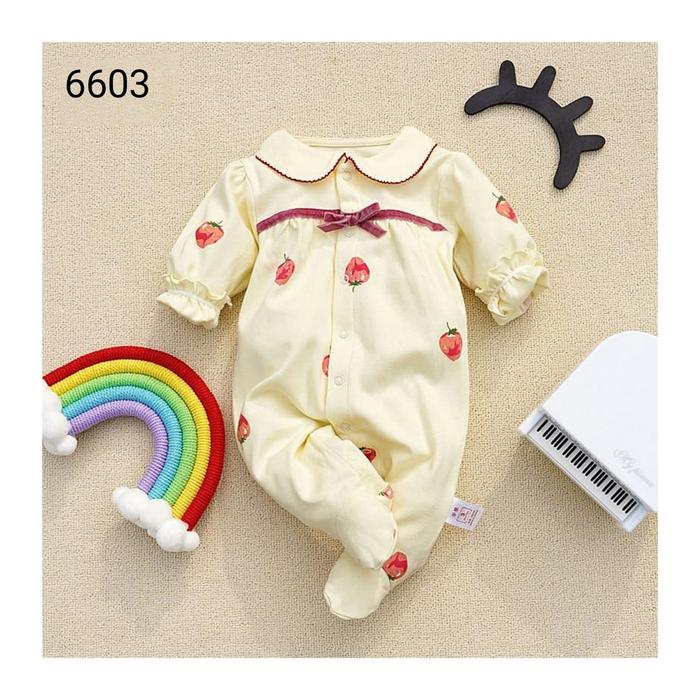 Strawberry Jumper Panjang Buka Kaki Romper 6603/6602/6531A/6531B