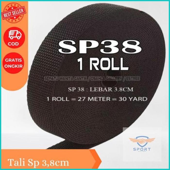 Tali Webbing Sling Strap Lebar 3.8 cm Tebal 1mm untuk Tali Tas Tenda